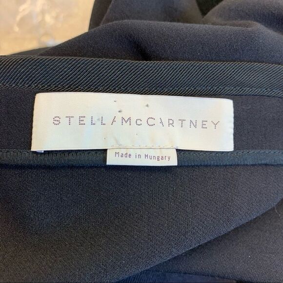 Stella McCartney Black Velvet Paneled Pencil Skirt 46 - Picture 6 of 13